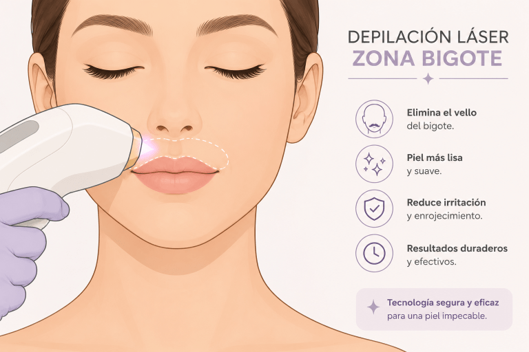 Depilacion laser zona bigote San Carlos